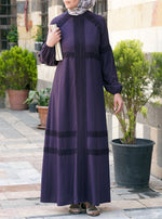 Rayon Abaya with Lace
