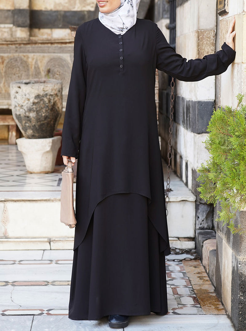 Rayon Double Layered Abaya