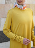 Gathered Sleeves Jersey Maxi Dress