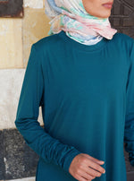 Gathered Sleeves Jersey Maxi Dress