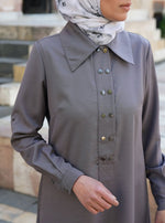 Paired Snap Button Maxi Dress