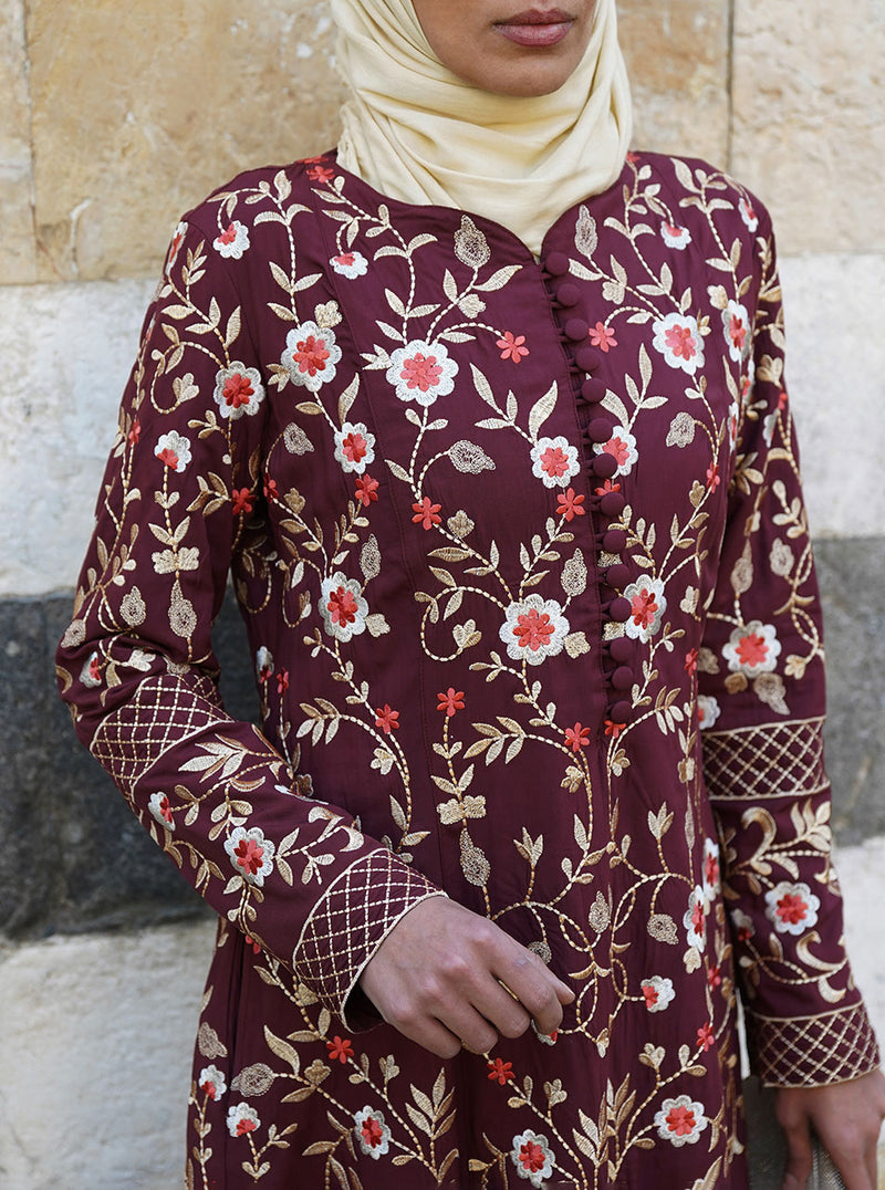 Jumanah Embroidered Abaya Gown
