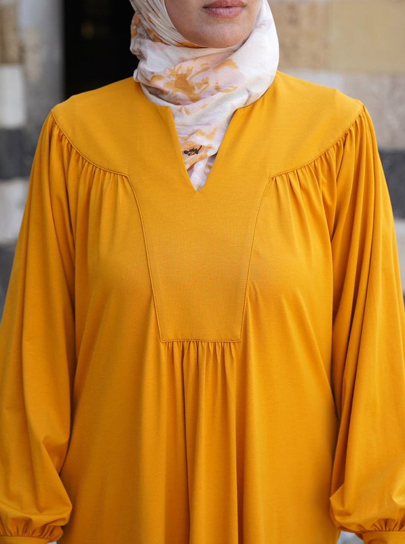 Loose Abaya with Gathering