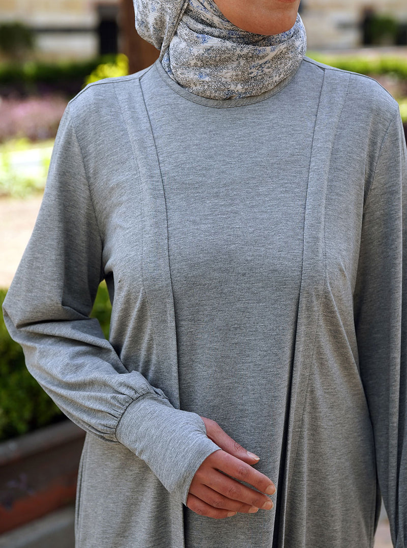 Faux 2-Layer Abaya