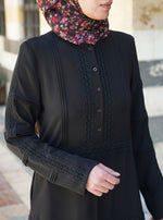 Pleated Abaya with Lace