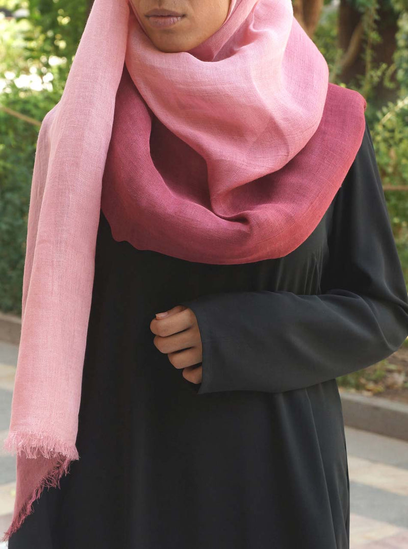 Linen Blend Ombre Maxi Hijab