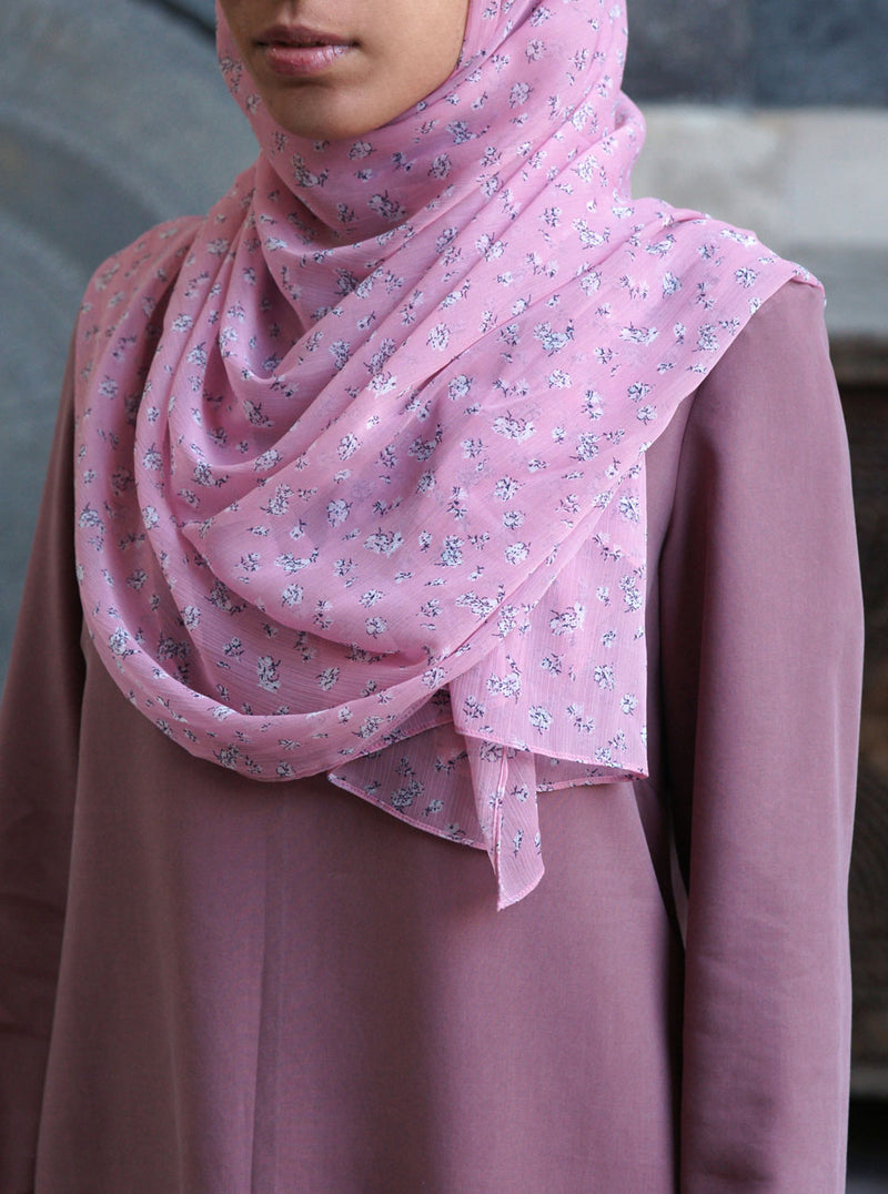 Ditsy Flowers Chiffon Hijab