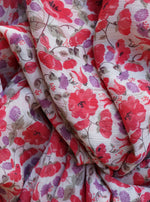 Red Tulips Chiffon Hijab