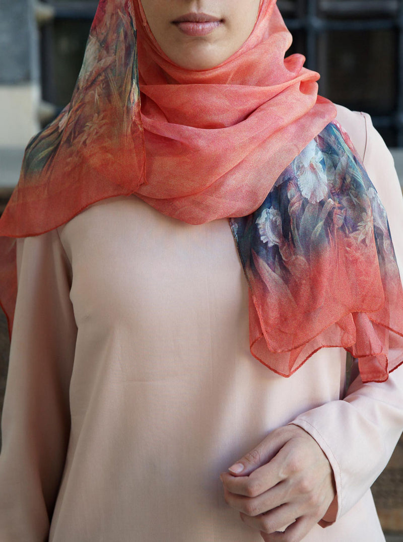 Flower Mirage Silk Hijab