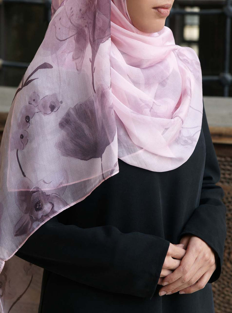 Dreamy Flowers Silk Hijab