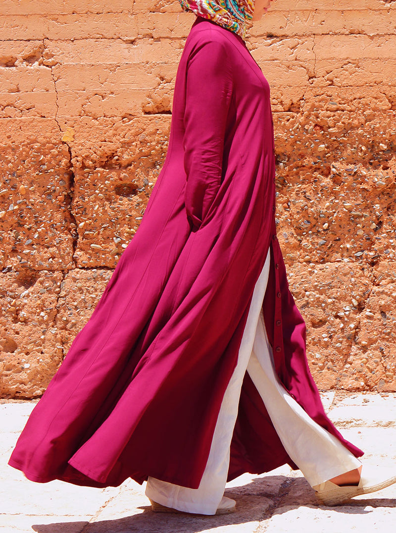 Shirt Dress with Godets