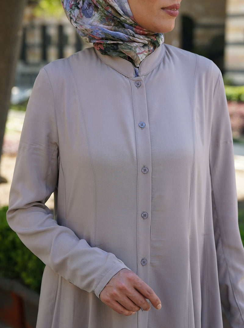 Shirt Dress with Godets