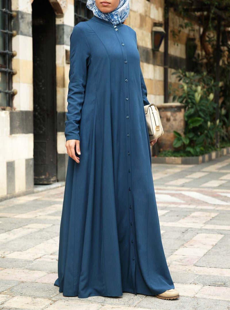 Shirt Dress with Godets