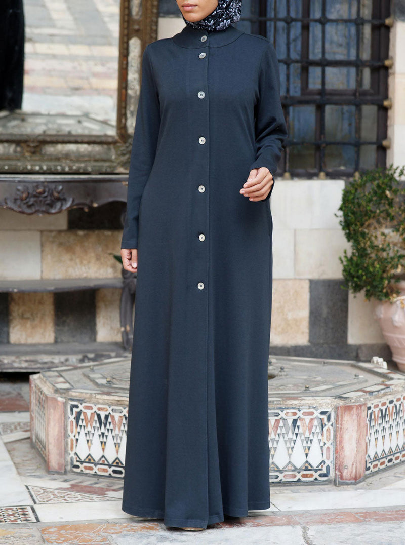 Mother of Pearl Button Jersey Jilbab