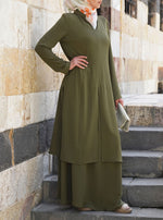 Casual Work Suit with Skirt