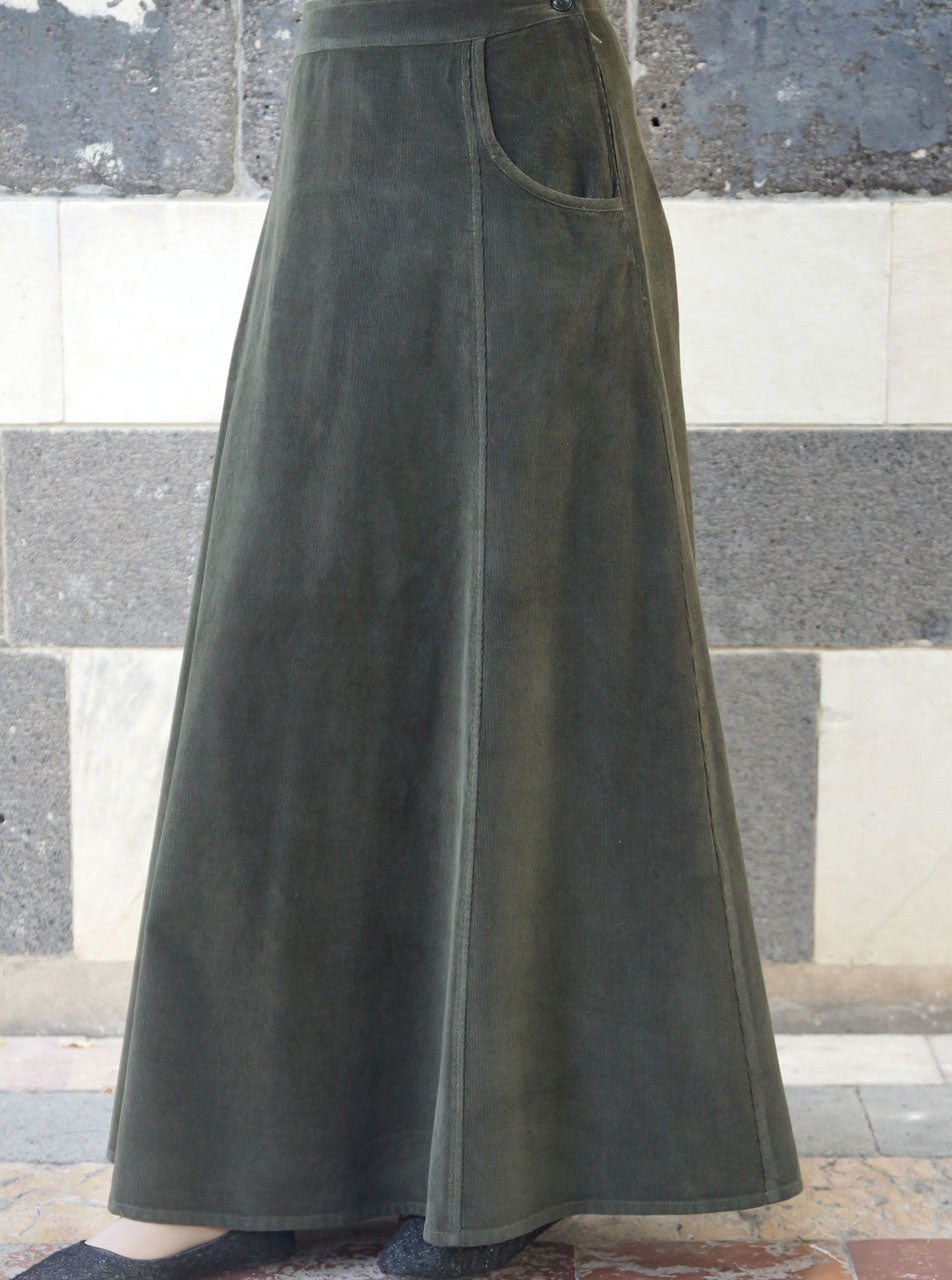 Corduroy maxi skirt uk discount