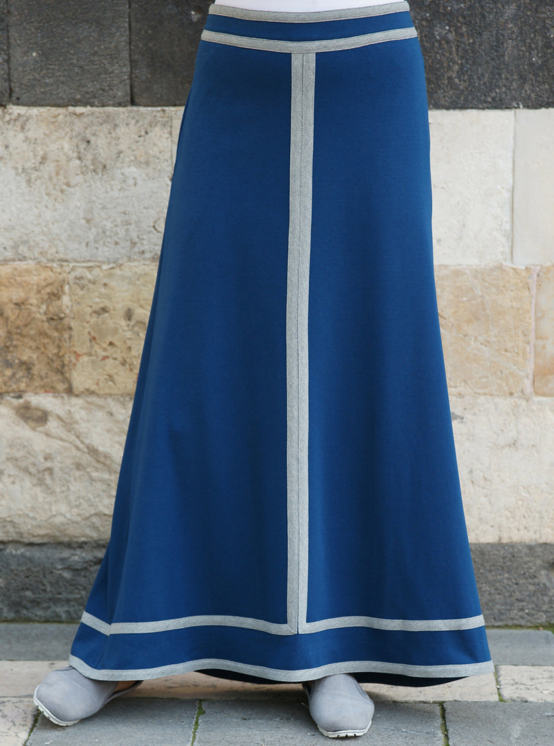 Contrast Trim Jersey Skirt