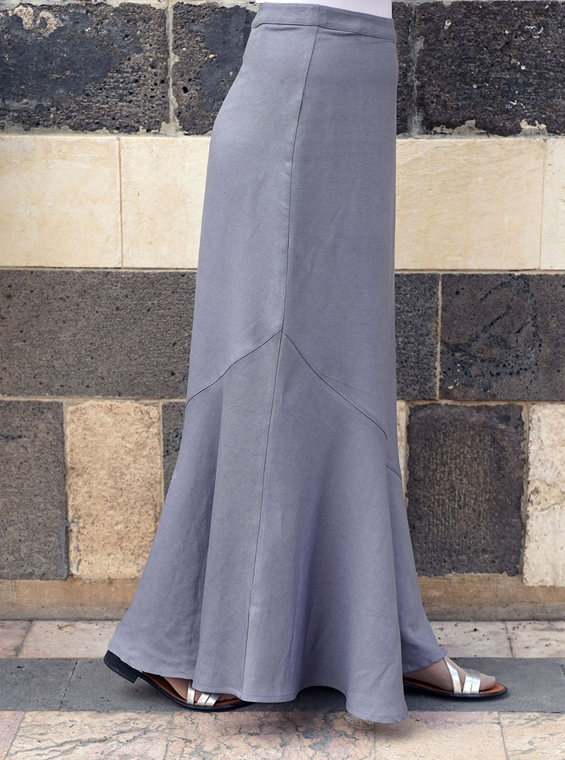 Flared Asymmetrical Hem Skirt
