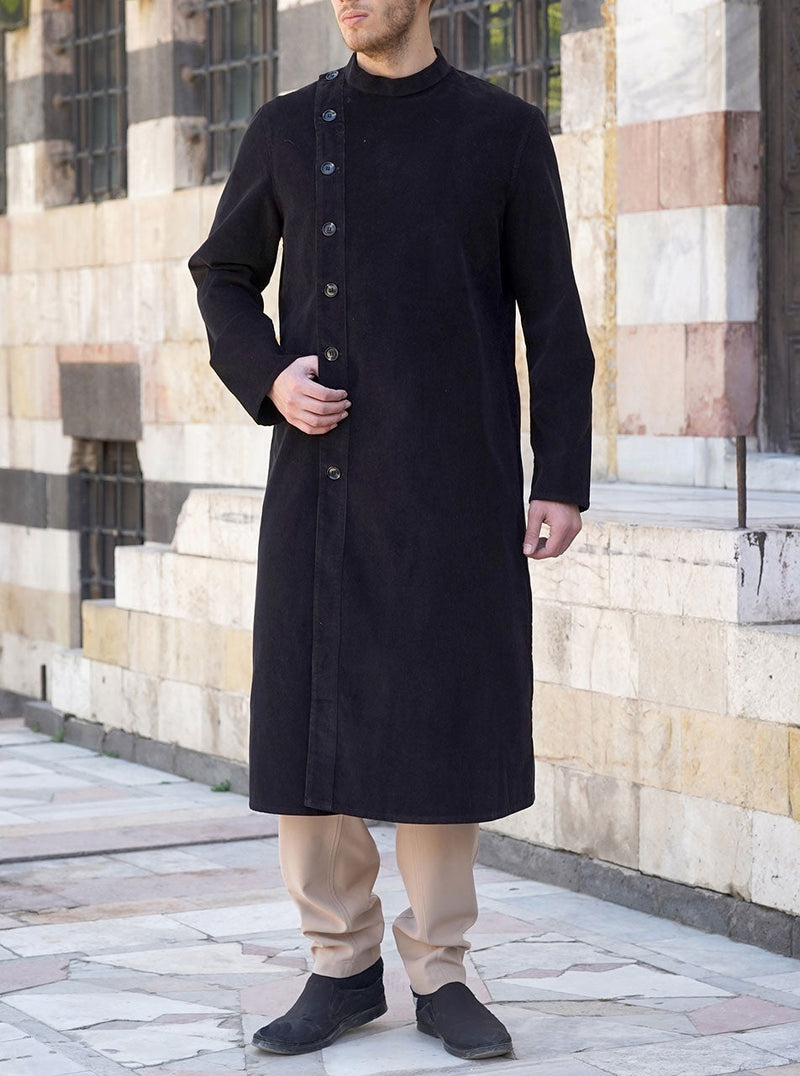 Side Buttoned Corduroy Jubba