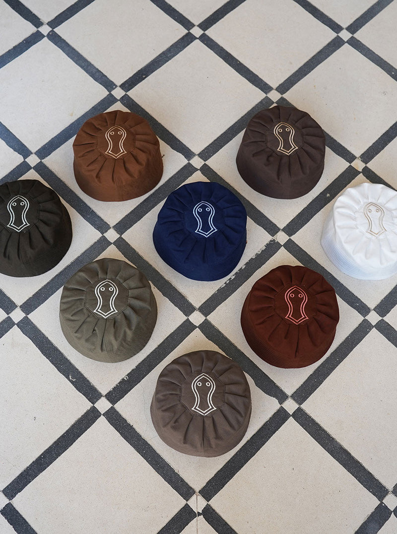 Sandal Pleated Kufi Hat