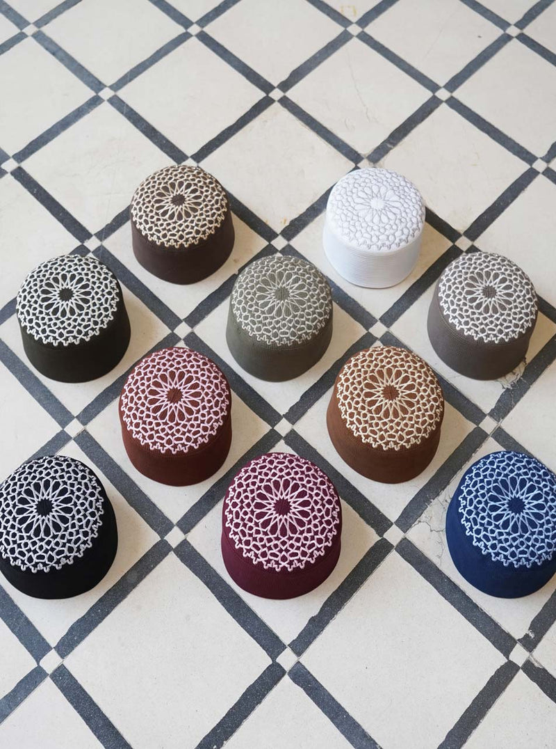 Geometrical Turban Kufi Hat