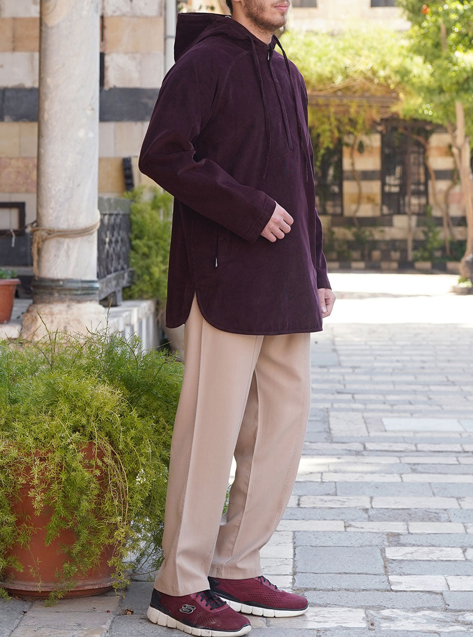 Thick Corduroy Hoodie | Shukr Clothing