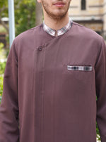 Plaid Contrast Tunic