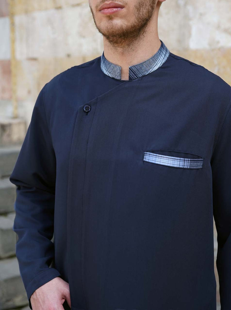 Plaid Contrast Tunic