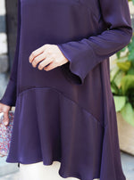 Satin Flared Cuffs Tunic