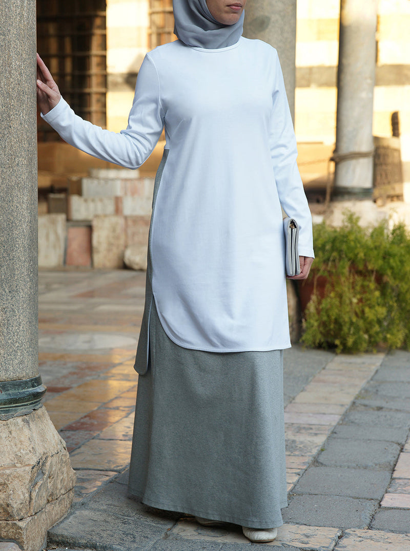 Extended Contrast Back Tunic