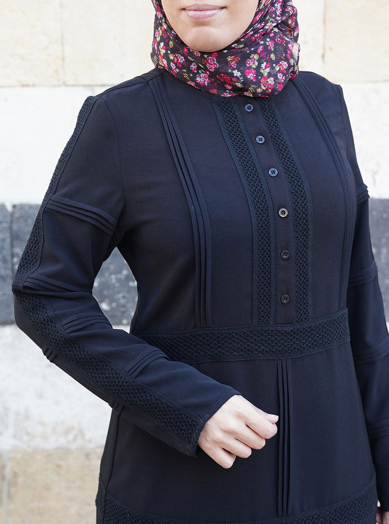 Pleated Lace Tunic