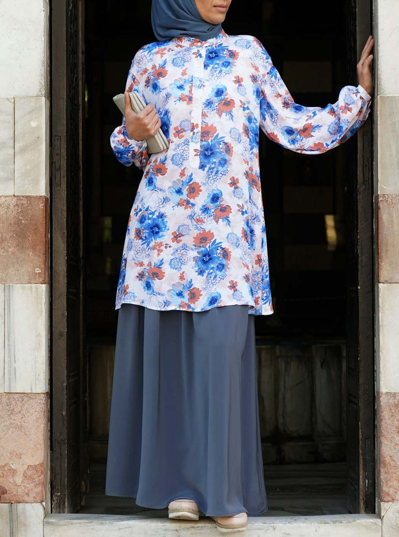Dropped Shoulders Printed Tunic