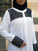 Black Lace Sections Tunic
