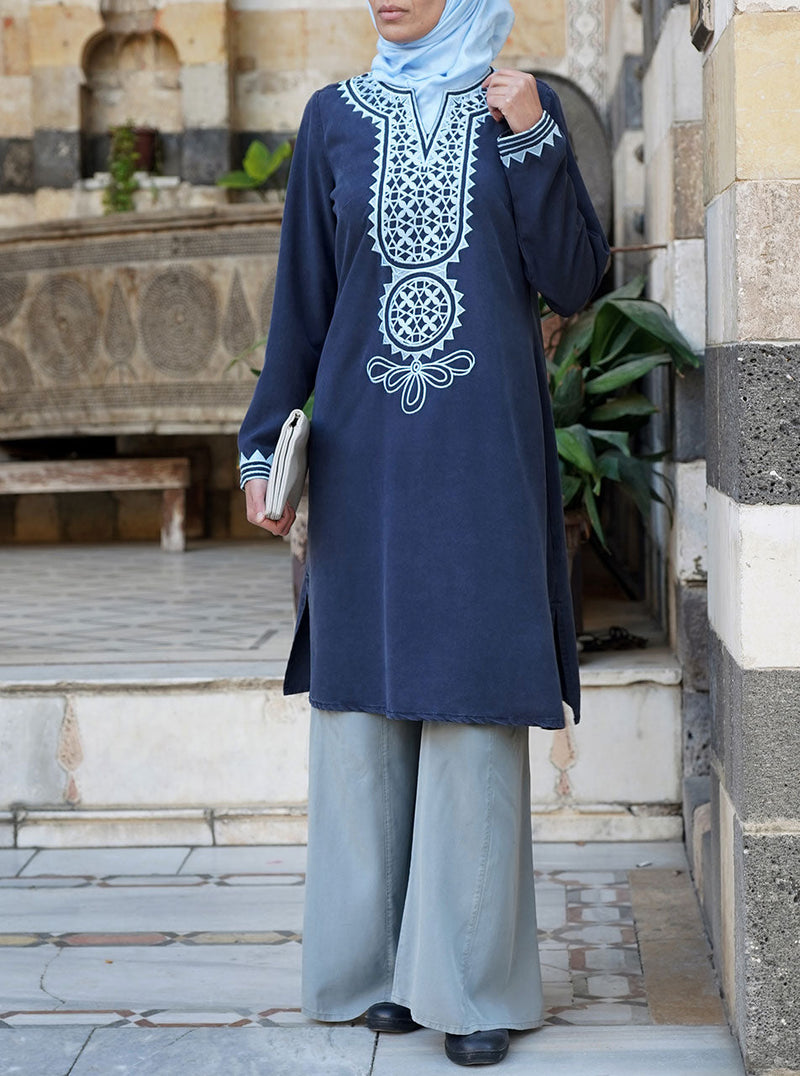 Embroidered Lyocell Tunic