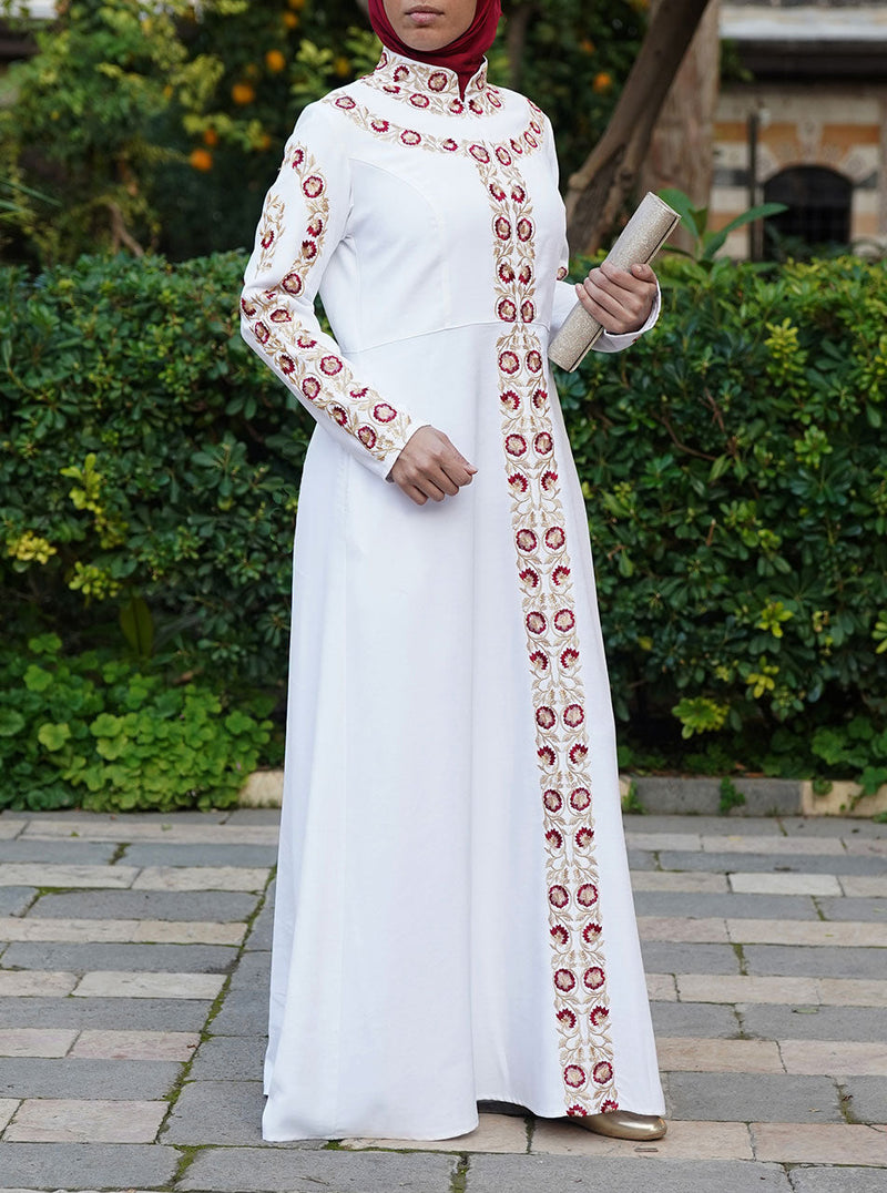 Wafa Embroidered Abaya Gown