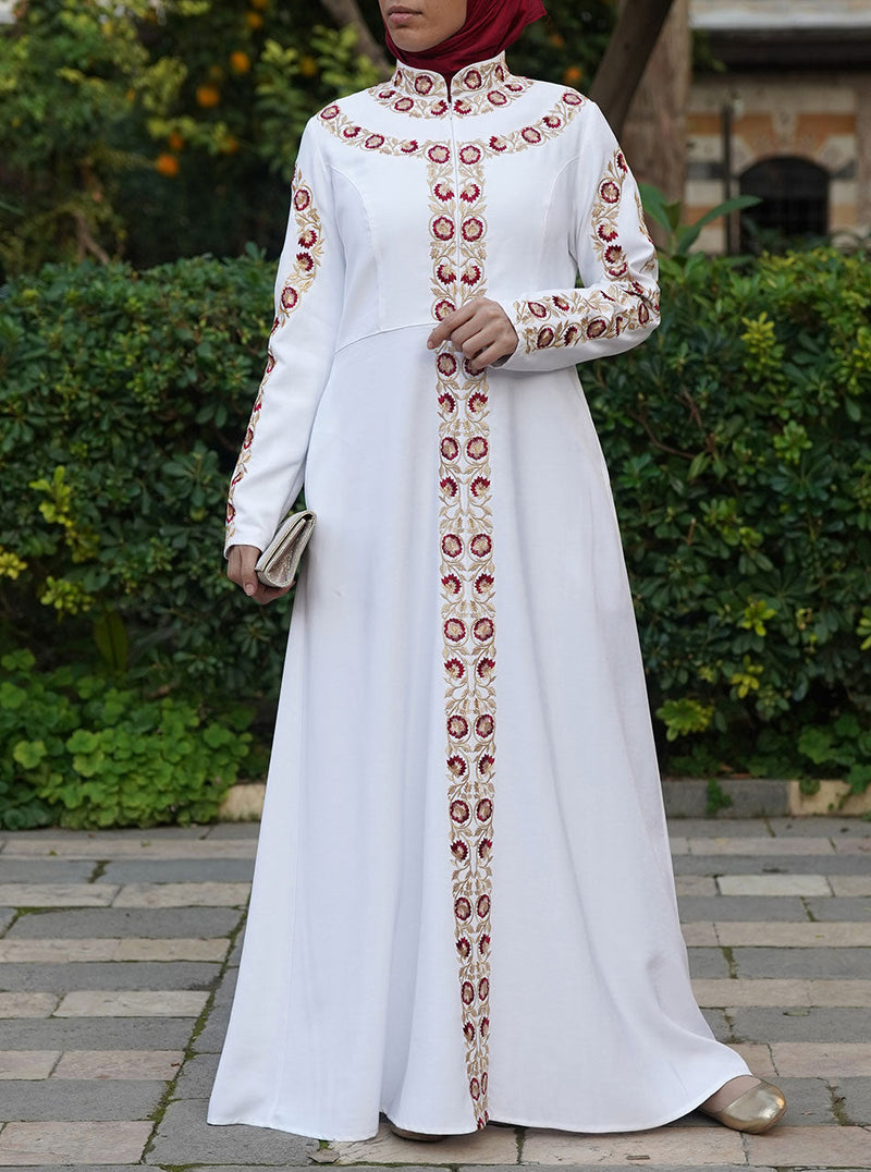 Wafa Embroidered Abaya Gown