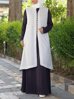 Printed Jacket and Abaya