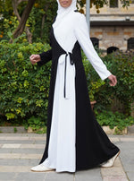 Dual Color Wrap Abaya