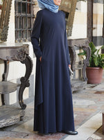 Jersey Abaya with Side Flounces