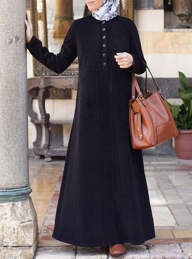 Thick Corduroy Maxi Dress