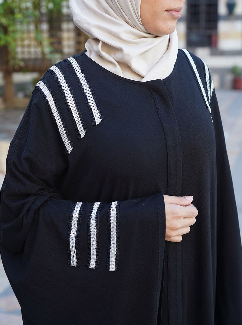 Sequined Buttoned Front Kaftan