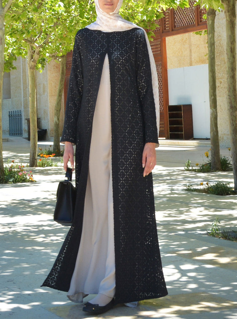 The Elegant Lace Abaya Gown