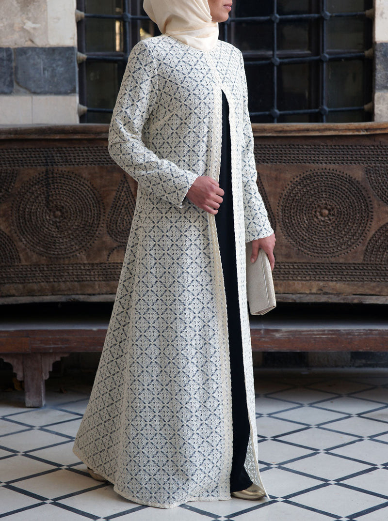 The Elegant Lace Abaya Gown