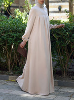 Box Pleated Soft Abaya