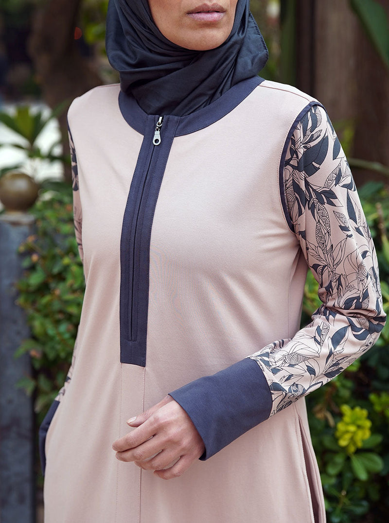 Urban Printed Sleeves Maxi Dress