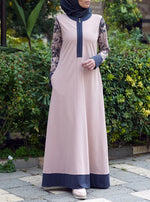 Urban Printed Sleeves Maxi Dress