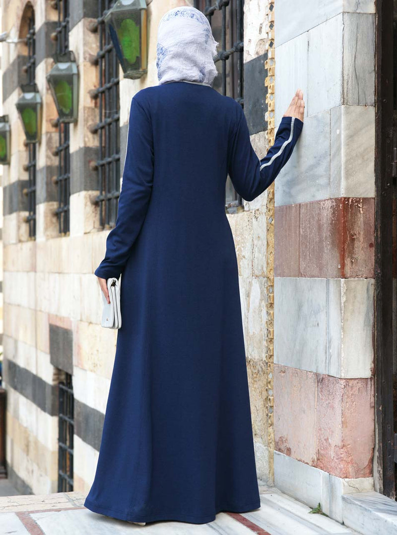 Striped V-Neck Active Maxi Dress