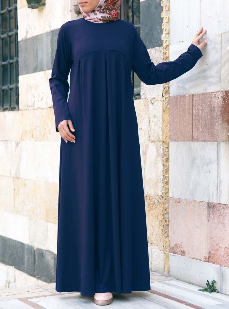 Inverted Pleats Jersey Abaya