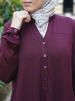 Pleated Back Jersey Abaya