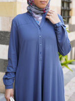 Pleated Back Jersey Abaya